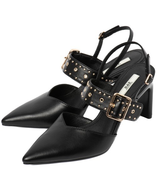 R&E(アールアンドイー)の「【R&E】スタッズベルトストラップスティックヒールパンプス(パンプス・レディース・アイボリー/ブラック/ベージュ系/アイボリー系・22.0cm/22.5cm/23.0cm/23.5cm/24.0cm/24.5cm)」の11枚目の写真