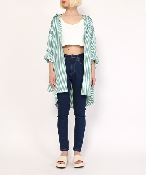 PUNYUS(プニュズ)の「キャンディストライプシャツ(シャツ/ブラウス・レディース・パープル/ブルー/グリーン/ピンク・1/2/4/3)」の20枚目の写真