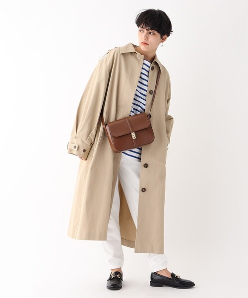 OPAQUE.CLIP（オペークドットクリップ）の「◆クラシカルかぶせショルダーバッグ（ショルダーバッグ・レディース・ダークブラウン/オフホワイト/マスタード・00）」の4枚目の写真