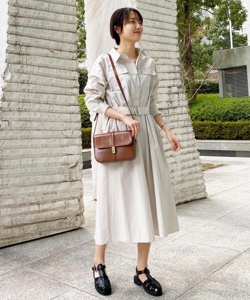 OPAQUE.CLIP（オペークドットクリップ）の「◆クラシカルかぶせショルダーバッグ（ショルダーバッグ・レディース・ダークブラウン/オフホワイト/マスタード・00）」の19枚目の写真