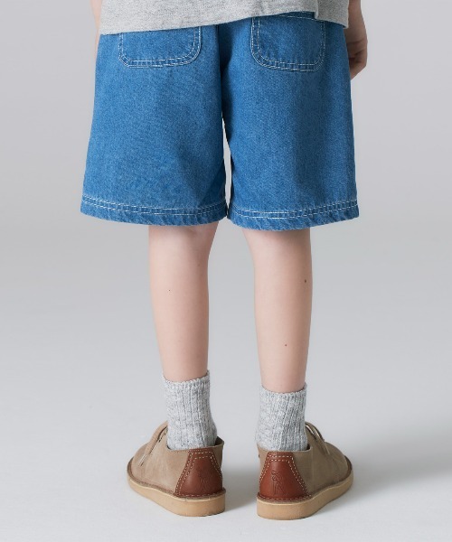 Smoothy(スムージー)の「Smoothy Denim shorts / スムージー デニムショーツ(デニムパンツ・キッズ・ブラック/インディゴブルー・100/110/120/130/140/150/160)」の7枚目の写真