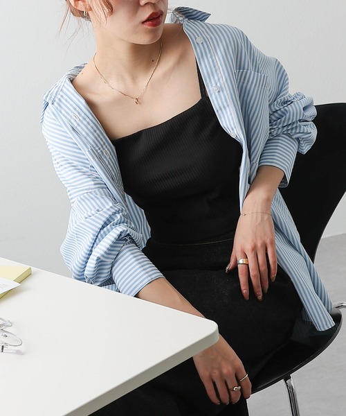 COLONY 2139（コロニートゥーワンスリーナイン）の「カップ付リブクロップドキャミソール（キャミソール・レディース・ブラック/アイボリー/モカ・SMALL/MEDIUM/LARGE）」の9枚目の写真