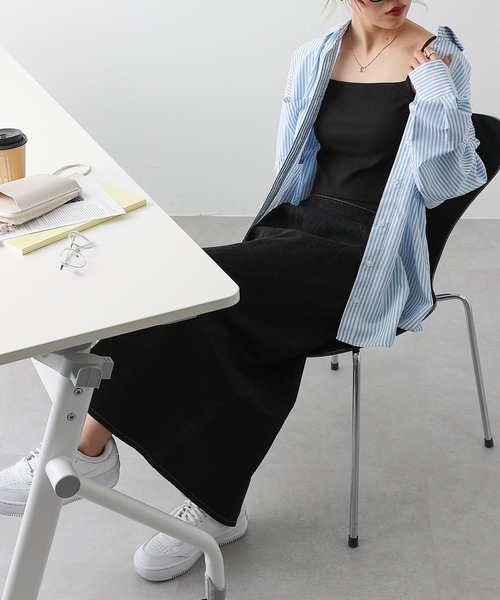 COLONY 2139（コロニートゥーワンスリーナイン）の「カップ付リブクロップドキャミソール（キャミソール・レディース・ブラック/アイボリー/モカ・SMALL/MEDIUM/LARGE）」の11枚目の写真