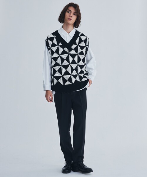 city（シティ）の「RETENTION PANTS（スラックス・メンズ・ブラック/オフホワイト・1/2/3）」の13枚目の写真