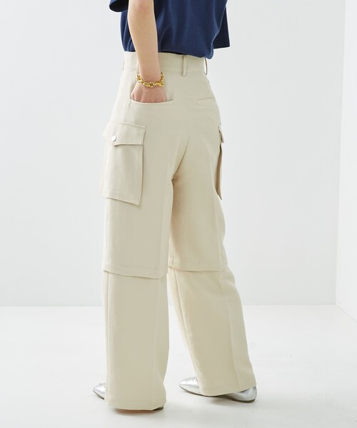 Firsthand（ファーストハンド）の「Firsthand/ファーストハンド 2WAY カーゴパンツ / セットアップ対応（カーゴパンツ・レディース・ブラック/ベージュ・36/34）」の3枚目の写真