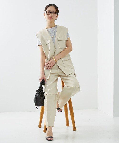 Firsthand（ファーストハンド）の「Firsthand/ファーストハンド 2WAY カーゴパンツ / セットアップ対応（カーゴパンツ・レディース・ブラック/ベージュ・36/34）」の4枚目の写真