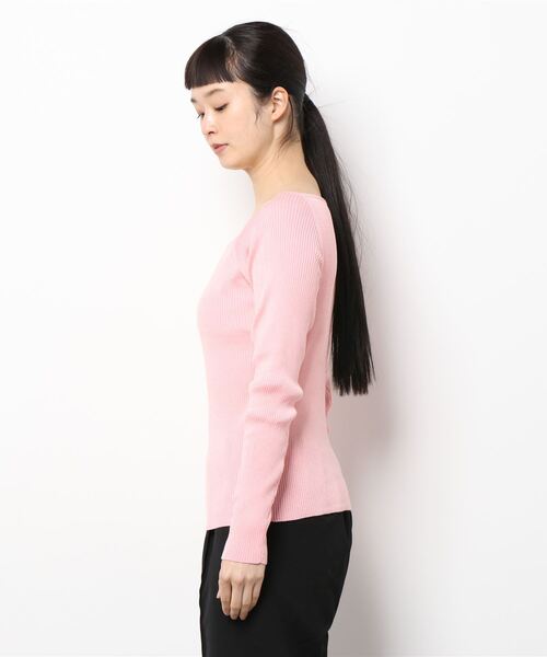 prose verse(プロズヴェール)の「スクエアネックリブニット(ニット/セーター・レディース・ホワイト/ブラック/ピンク/ライム/ホワイト系その他・MEDIUM)」の7枚目の写真