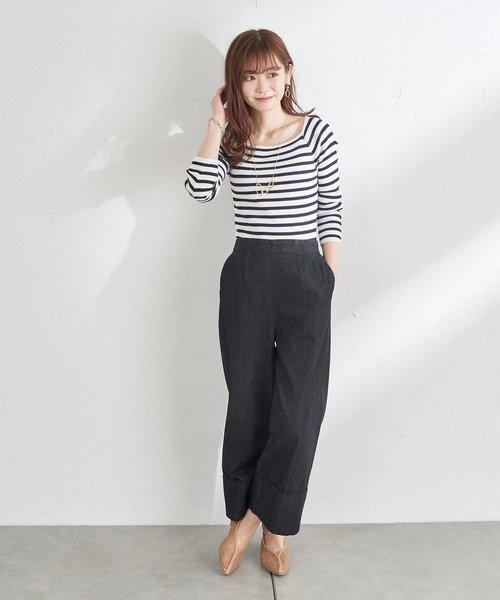 prose verse(プロズヴェール)の「スクエアネックリブニット(ニット/セーター・レディース・ホワイト/ブラック/ピンク/ライム/ホワイト系その他・MEDIUM)」の18枚目の写真