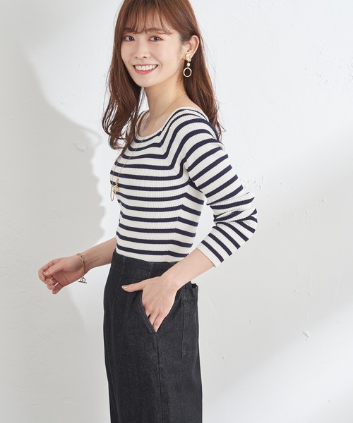 prose verse(プロズヴェール)の「スクエアネックリブニット(ニット/セーター・レディース・ホワイト/ブラック/ピンク/ライム/ホワイト系その他・MEDIUM)」の22枚目の写真