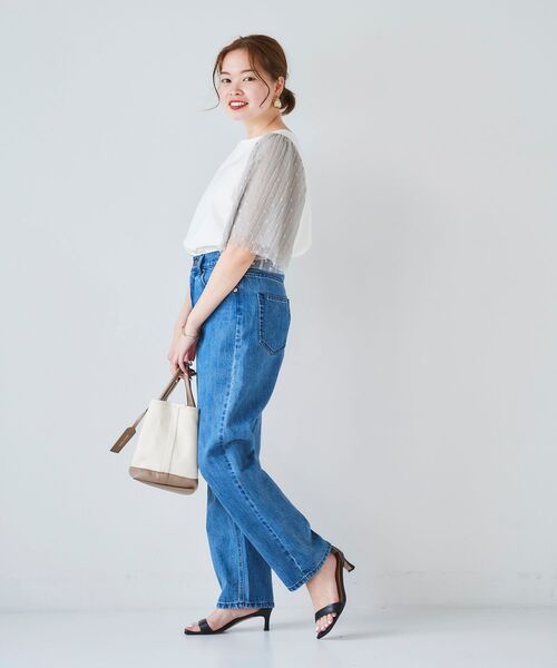 le.coeur blanc（ルクールブラン）の「パーテーションキャンバストート（トートバッグ・レディース・ブラック/シルバー/ブルー/グレイッシュベージュ・FREE）」の9枚目の写真