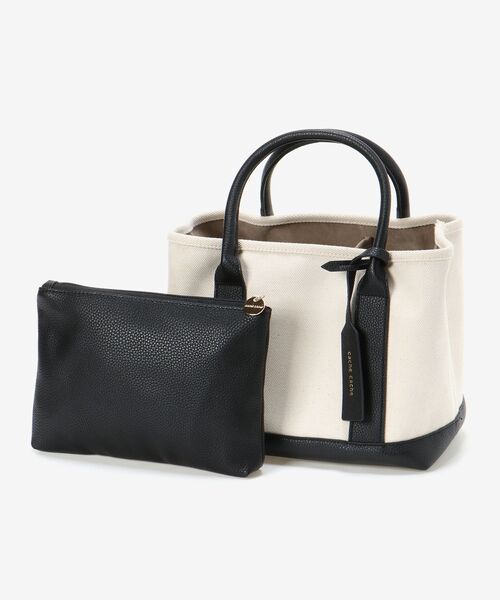 le.coeur blanc（ルクールブラン）の「パーテーションキャンバストート（トートバッグ・レディース・ブラック/シルバー/ブルー/グレイッシュベージュ・FREE）」の11枚目の写真