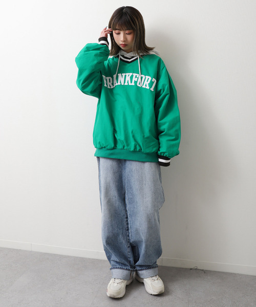 ZIP FIVE（ジップファイブ）の「【loot box】 カレッジナイロンプルオーバー（その他トップス・メンズ・ネイビー/レッド/オフホワイト/サックスブルー/イエロー/グリーン・MEDIUM/LARGE）」の14枚目の写真