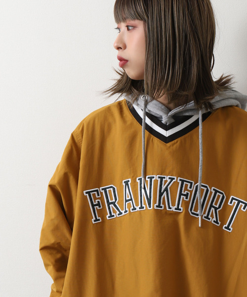 【美品】フランシュリッペ シルエットわんこプルオーバー FL5 メッシュニットプルオーバー（55-41KG30-204）｜パープル