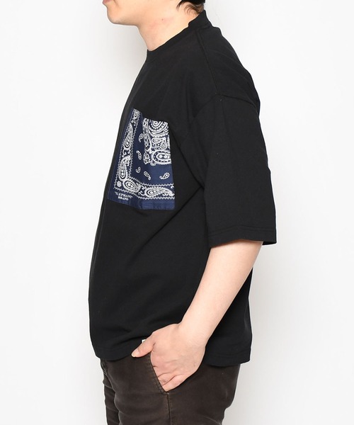 Johnbull(ジョンブル)の「バンダナポケットTシャツ(Tシャツ/カットソー・メンズ・ブラック/ホワイト・SMALL/MEDIUM/LARGE)」の4枚目の写真