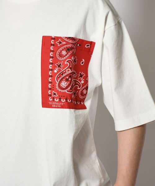 Johnbull(ジョンブル)の「バンダナポケットTシャツ(Tシャツ/カットソー・メンズ・ブラック/ホワイト・SMALL/MEDIUM/LARGE)」の9枚目の写真