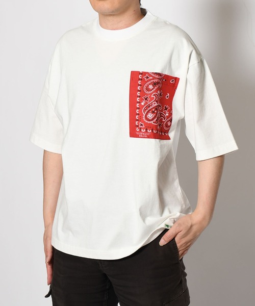 Johnbull(ジョンブル)の「バンダナポケットTシャツ(Tシャツ/カットソー・メンズ・ブラック/ホワイト・SMALL/MEDIUM/LARGE)」の6枚目の写真