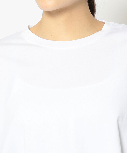 Risley(リズレー)の「Risley/リズレー/メッシュドッキング ロングスリーブTシャツ(Tシャツ/カットソー・レディース・ホワイト/ブラック・FREE)」の5枚目の写真