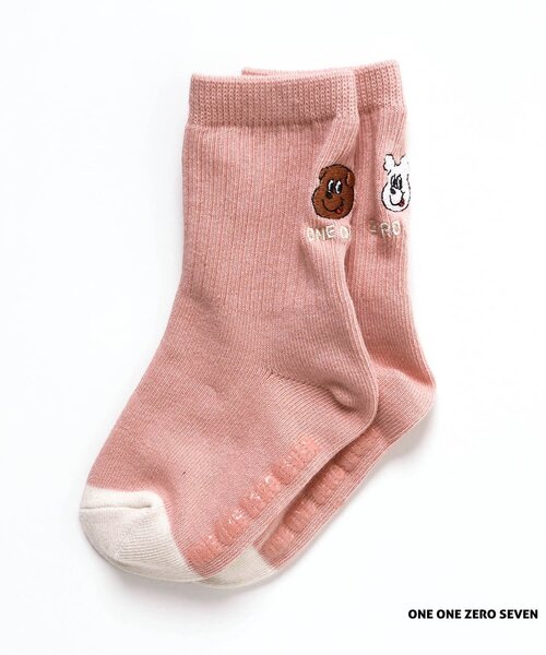 apres les cours(アプレレクール)の「1107 ワンポイントソックス(ソックス/靴下・キッズ・ピンク/オフホワイト/キナリ/サックスブルー・15 /21/12/18/24)」の4枚目の写真