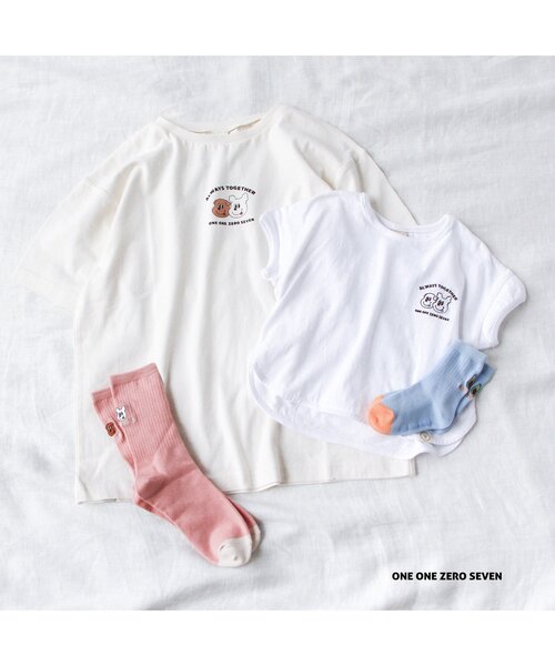 apres les cours(アプレレクール)の「1107 ワンポイントソックス(ソックス/靴下・キッズ・ピンク/オフホワイト/キナリ/サックスブルー・15 /21/12/18/24)」の9枚目の写真