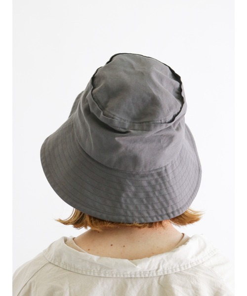 Samansa Mos2（サマンサ モスモス）の「ワイドバケットハット（ハット・レディース・チャコール/キナリ・ﾌﾘ-）」の7枚目の写真