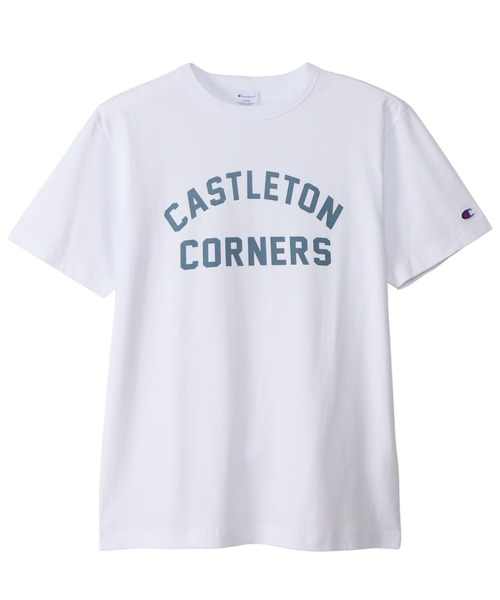 Champion(チャンピオン)の「【Champion/チャンピオン】メンズ ベーシック ショートスリーブTシャツ(Tシャツ/カットソー・メンズ・ホワイト×ブルー/ベージュ系その他3/ブラック/ネイビー/グレー/ホワイト×グレー/ライトグリーン/ピンク系その他・LARGE/MEDIUM/SMALL/X-LARGE)」の2枚目の写真