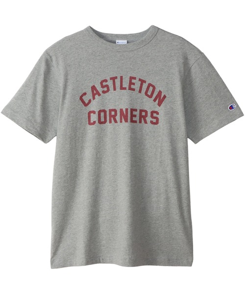 Champion(チャンピオン)の「【Champion/チャンピオン】メンズ ベーシック ショートスリーブTシャツ(Tシャツ/カットソー・メンズ・ホワイト×ブルー/ベージュ系その他3/ブラック/ネイビー/グレー/ホワイト×グレー/ライトグリーン/ピンク系その他・LARGE/MEDIUM/SMALL/X-LARGE)」の1枚目の写真