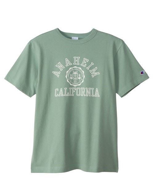 Champion(チャンピオン)の「【Champion/チャンピオン】メンズ ベーシック ショートスリーブTシャツ(Tシャツ/カットソー・メンズ・ホワイト×ブルー/ベージュ系その他3/ブラック/ネイビー/グレー/ホワイト×グレー/ライトグリーン/ピンク系その他・LARGE/MEDIUM/SMALL/X-LARGE)」の6枚目の写真
