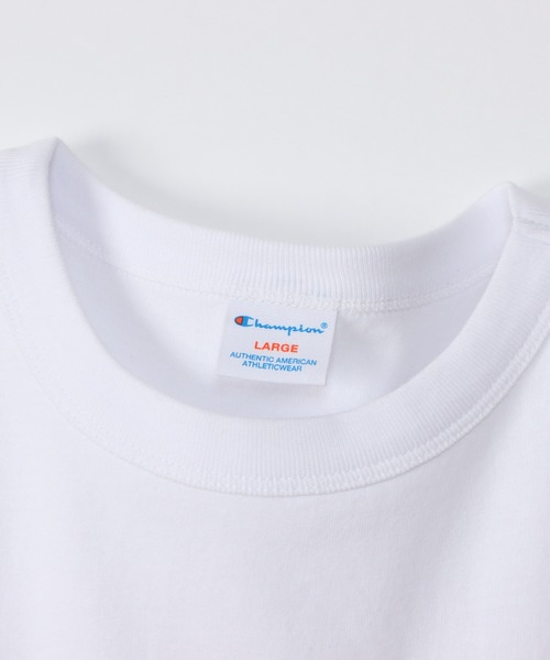 Champion(チャンピオン)の「【Champion/チャンピオン】メンズ ベーシック ショートスリーブTシャツ(Tシャツ/カットソー・メンズ・ホワイト×ブルー/ベージュ系その他3/ブラック/ネイビー/グレー/ホワイト×グレー/ライトグリーン/ピンク系その他・LARGE/MEDIUM/SMALL/X-LARGE)」の20枚目の写真