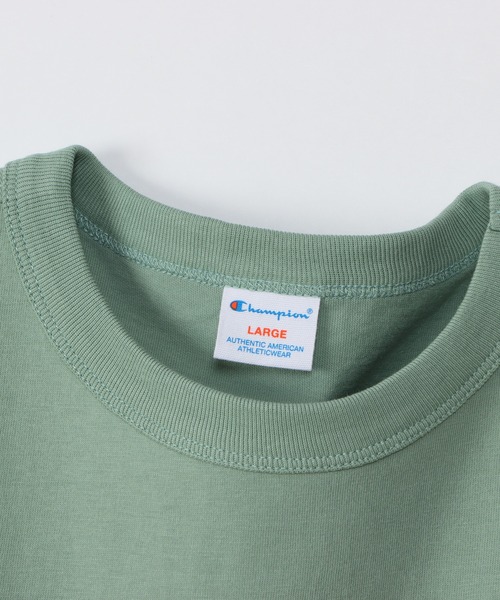 Champion(チャンピオン)の「【Champion/チャンピオン】メンズ ベーシック ショートスリーブTシャツ(Tシャツ/カットソー・メンズ・ホワイト×ブルー/ベージュ系その他3/ブラック/ネイビー/グレー/ホワイト×グレー/ライトグリーン/ピンク系その他・LARGE/MEDIUM/SMALL/X-LARGE)」の14枚目の写真