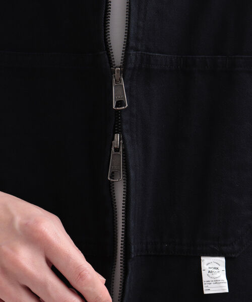 GLOSTER（グロスター）の「【WORK ABOUT/ワークアバウト】OVERALLS オーバーオール（サロペット/オーバーオール・メンズ・ブラック/ベージュ/オフホワイト・MEDIUM/LARGE）」の10枚目の写真