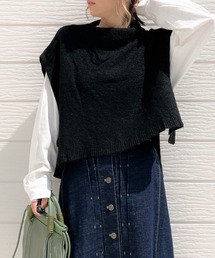 Q | メランジニットベスト(ベスト)