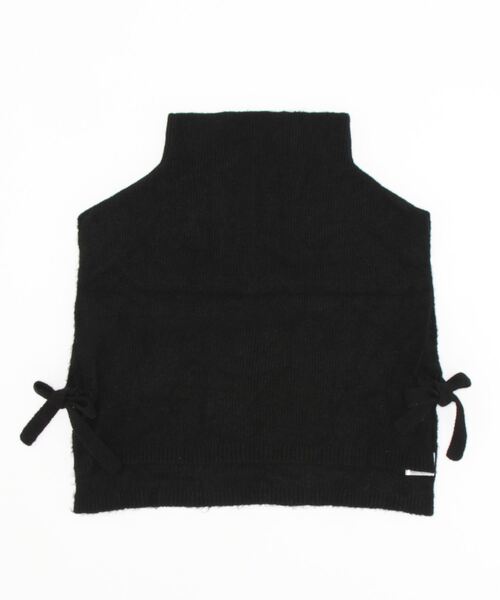 Q(キュー)の「メランジニットベスト(ベスト・レディース・ブラック/キャメル/ライトグレー・MEDIUM)」の4枚目の写真