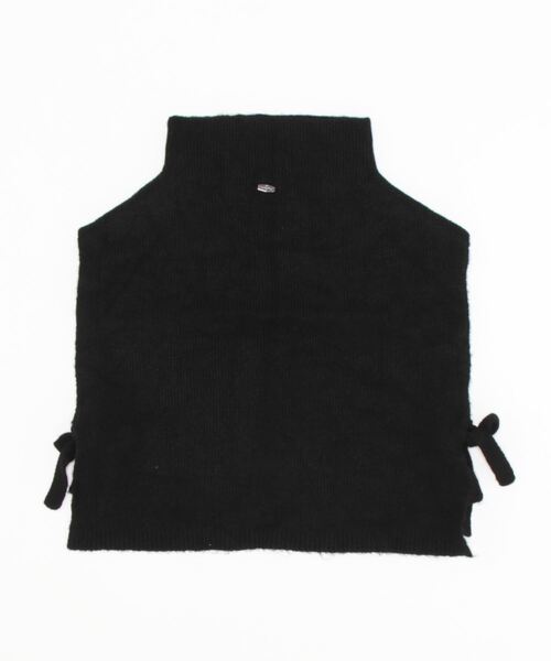 Q(キュー)の「メランジニットベスト(ベスト・レディース・ブラック/キャメル/ライトグレー・MEDIUM)」の6枚目の写真
