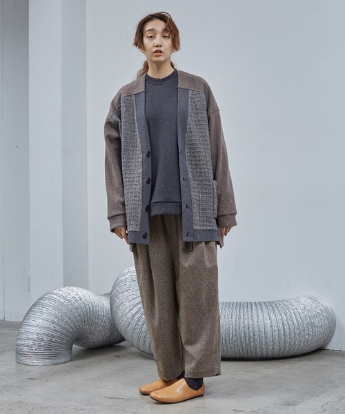 Dulcamara（ドゥルカマラ）の「ケーブルチェックBigカーディガン