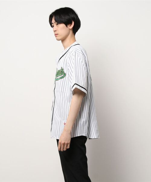 BEN DAVIS（ベンデイビス）の「【BEN DAVIS】ベースボール半袖シャツ（シャツ/ブラウス・メンズ・ブラック/ダークグリーン/ホワイト×ブルー/ブラック×ホワイト・S/M/L/XL）」の5枚目の写真