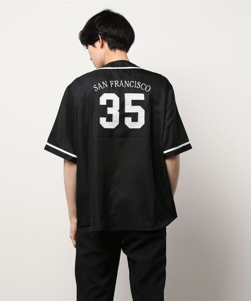 BEN DAVIS（ベンデイビス）の「【BEN DAVIS】ベースボール半袖シャツ（シャツ/ブラウス・メンズ・ブラック/ダークグリーン/ホワイト×ブルー/ブラック×ホワイト・S/M/L/XL）」の8枚目の写真