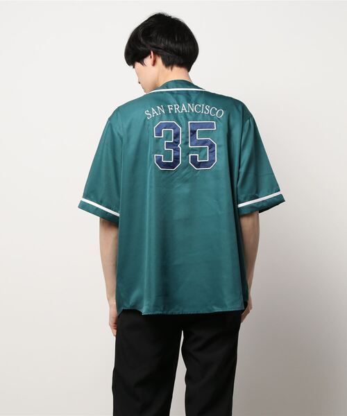 BEN DAVIS（ベンデイビス）の「【BEN DAVIS】ベースボール半袖シャツ（シャツ/ブラウス・メンズ・ブラック/ダークグリーン/ホワイト×ブルー/ブラック×ホワイト・S/M/L/XL）」の7枚目の写真