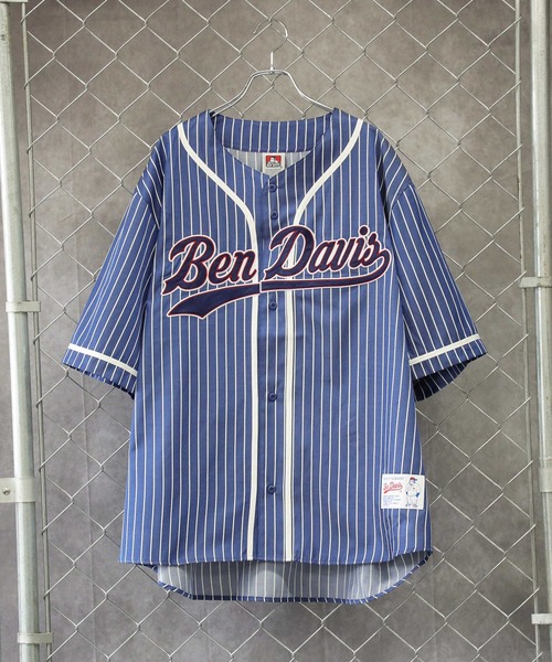 BEN DAVIS（ベンデイビス）の「【BEN DAVIS】ベースボール半袖シャツ（シャツ/ブラウス・メンズ・ブラック/ダークグリーン/ホワイト×ブルー/ブラック×ホワイト・S/M/L/XL）」の15枚目の写真