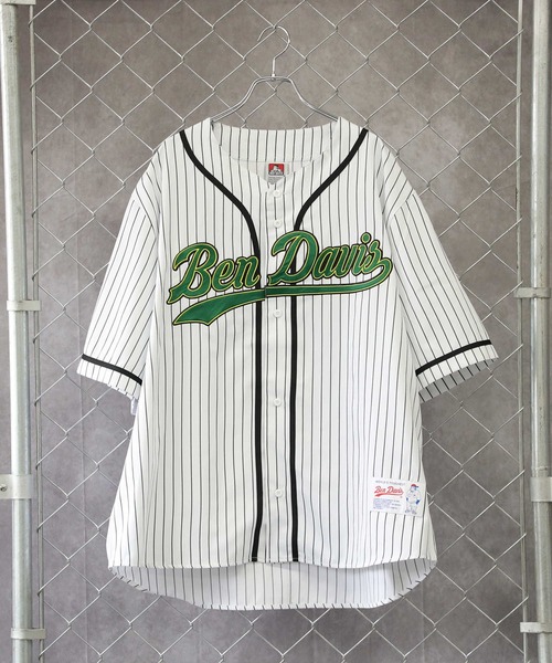 BEN DAVIS（ベンデイビス）の「【BEN DAVIS】ベースボール半袖シャツ（シャツ/ブラウス・メンズ・ブラック/ダークグリーン/ホワイト×ブルー/ブラック×ホワイト・S/M/L/XL）」の17枚目の写真