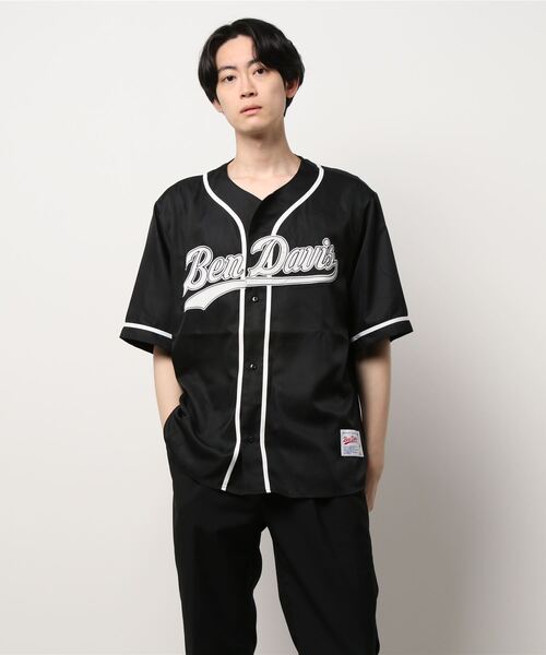 BEN DAVIS（ベンデイビス）の「【BEN DAVIS】ベースボール半袖シャツ（シャツ/ブラウス・メンズ・ブラック/ダークグリーン/ホワイト×ブルー/ブラック×ホワイト・S/M/L/XL）」の18枚目の写真