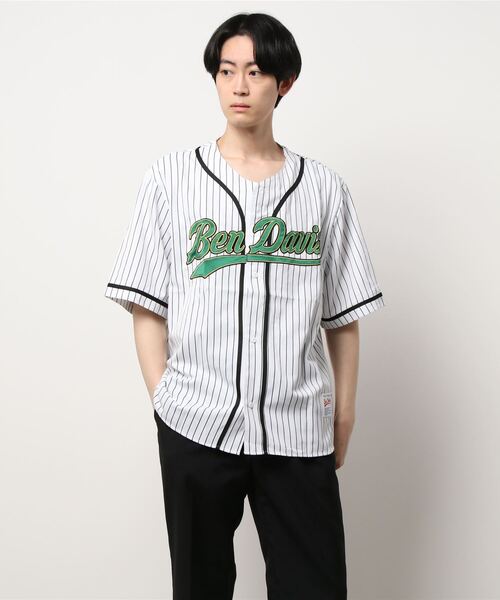 BEN DAVIS（ベンデイビス）の「【BEN DAVIS】ベースボール半袖シャツ（シャツ/ブラウス・メンズ・ブラック/ダークグリーン/ホワイト×ブルー/ブラック×ホワイト・S/M/L/XL）」の21枚目の写真