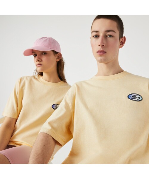 LACOSTE L!VE(ラコステライブ)の「ラコステライブ ハイコントラストヘザーTシャツ(Tシャツ/カットソー・メンズ・ブルー/イエロー・S/M/L/XS)」の2枚目の写真