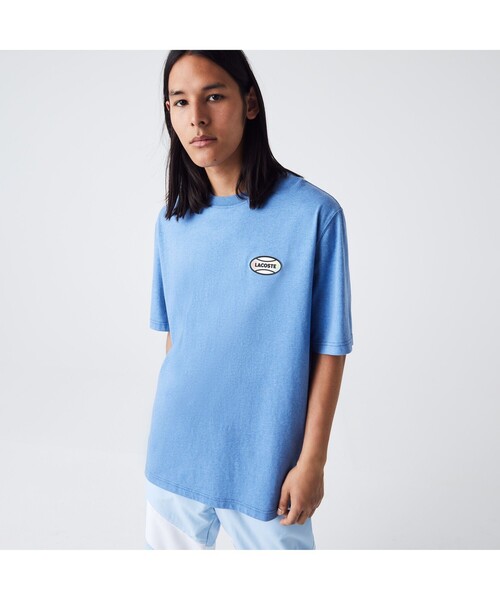LACOSTE L!VE(ラコステライブ)の「ラコステライブ ハイコントラストヘザーTシャツ(Tシャツ/カットソー・メンズ・ブルー/イエロー・S/M/L/XS)」の11枚目の写真