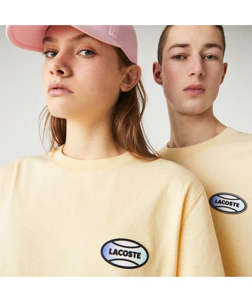 LACOSTE L!VE(ラコステライブ)の「ラコステライブ ハイコントラストヘザーTシャツ(Tシャツ/カットソー・メンズ・ブルー/イエロー・S/M/L/XS)」の9枚目の写真