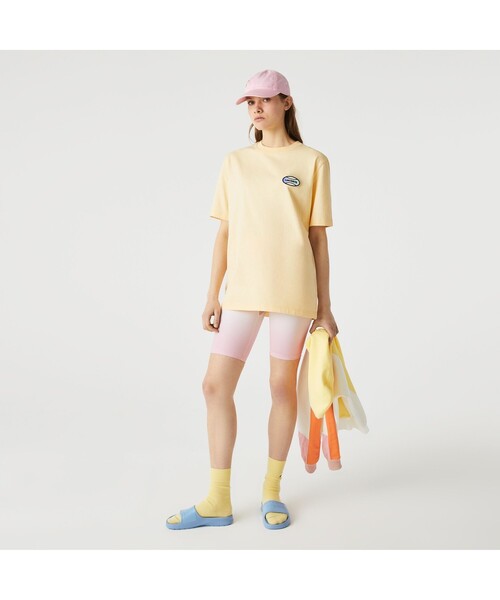 LACOSTE L!VE(ラコステライブ)の「ラコステライブ ハイコントラストヘザーTシャツ(Tシャツ/カットソー・メンズ・ブルー/イエロー・S/M/L/XS)」の8枚目の写真