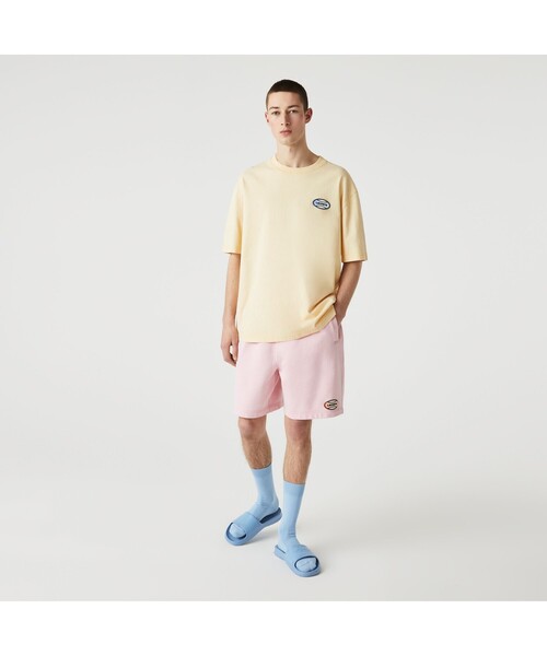 LACOSTE L!VE(ラコステライブ)の「ラコステライブ ハイコントラストヘザーTシャツ(Tシャツ/カットソー・メンズ・ブルー/イエロー・S/M/L/XS)」の4枚目の写真