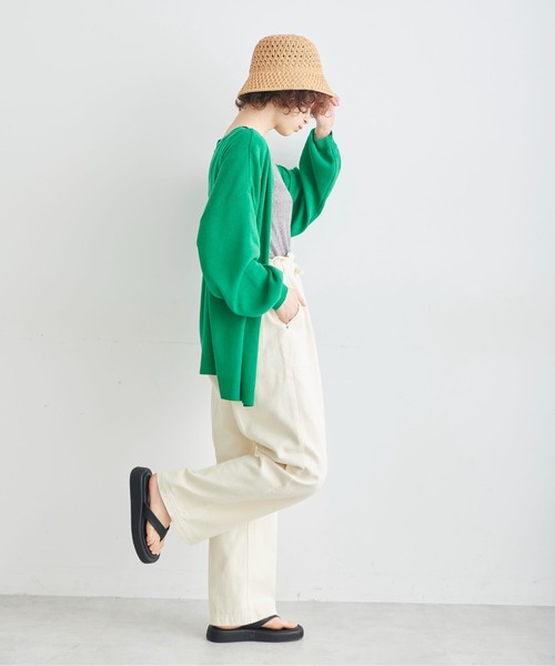 FREE'S MART（フリーズマート）の「【Sシリーズ対応】◆ハイウエストフロントポケットワイドデニム（その他パンツ・レディース・ベージュ/ネイビー/ホワイト・SMALL/MEDIUM/X-SMALL）」の13枚目の写真