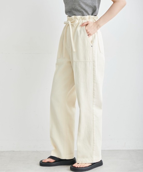 FREE'S MART（フリーズマート）の「【Sシリーズ対応】◆ハイウエストフロントポケットワイドデニム（その他パンツ・レディース・ベージュ/ネイビー/ホワイト・SMALL/MEDIUM/X-SMALL）」の16枚目の写真