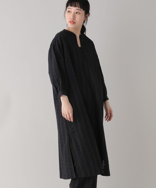 【セール】《Natural by studio CLIP》コットン総刺繍スキッパーワンピース（ワンピース）｜studio CLIP（スタディオ