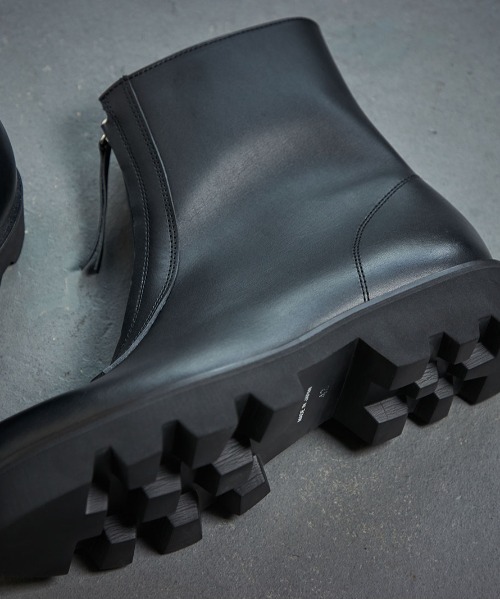靴 PADRONE CENTER ZIP BOOTS Chunky Sole 42 PADRONE ブーツ パドローネ / CENTER ZIP BOOTS with Chunky